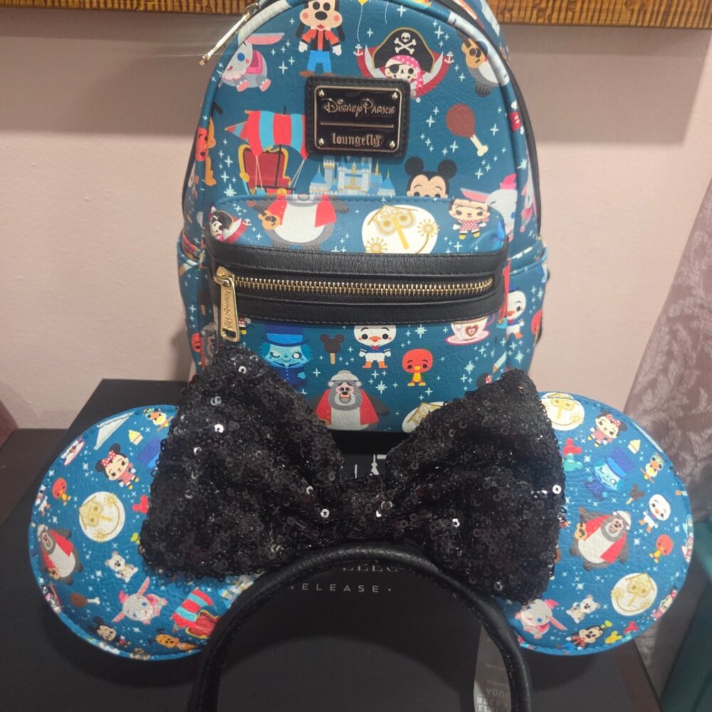 Loungelfy limited release minnie ears and backpack
